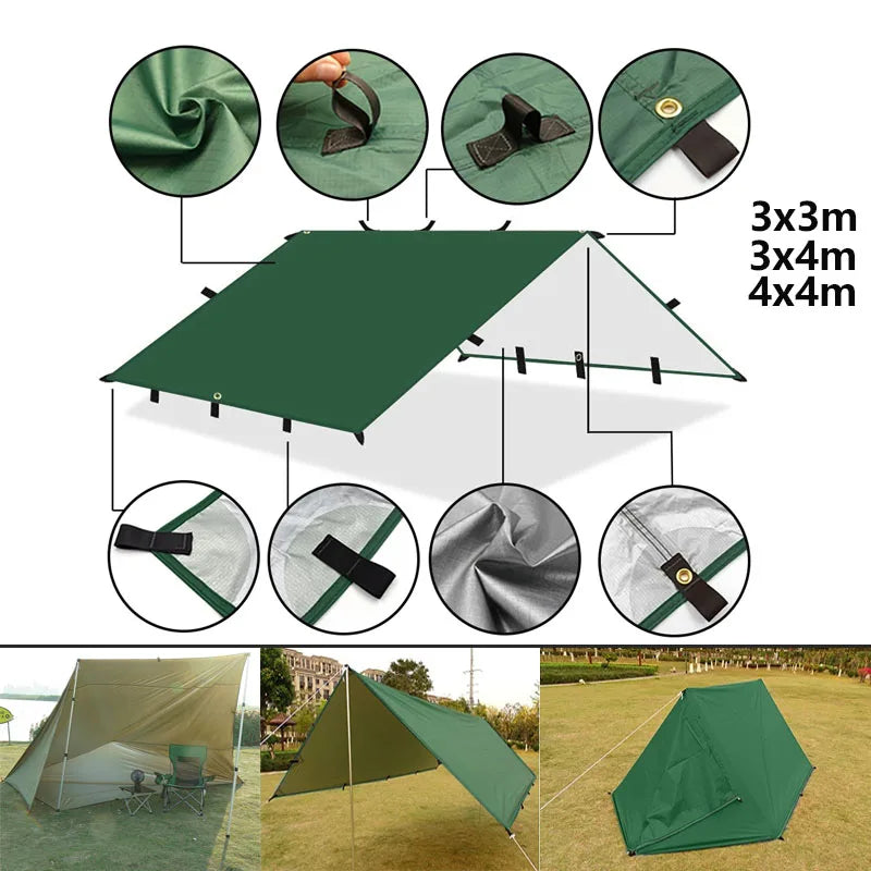 Waterproof Camping Tent Tarp Sun Shade Awning-1
