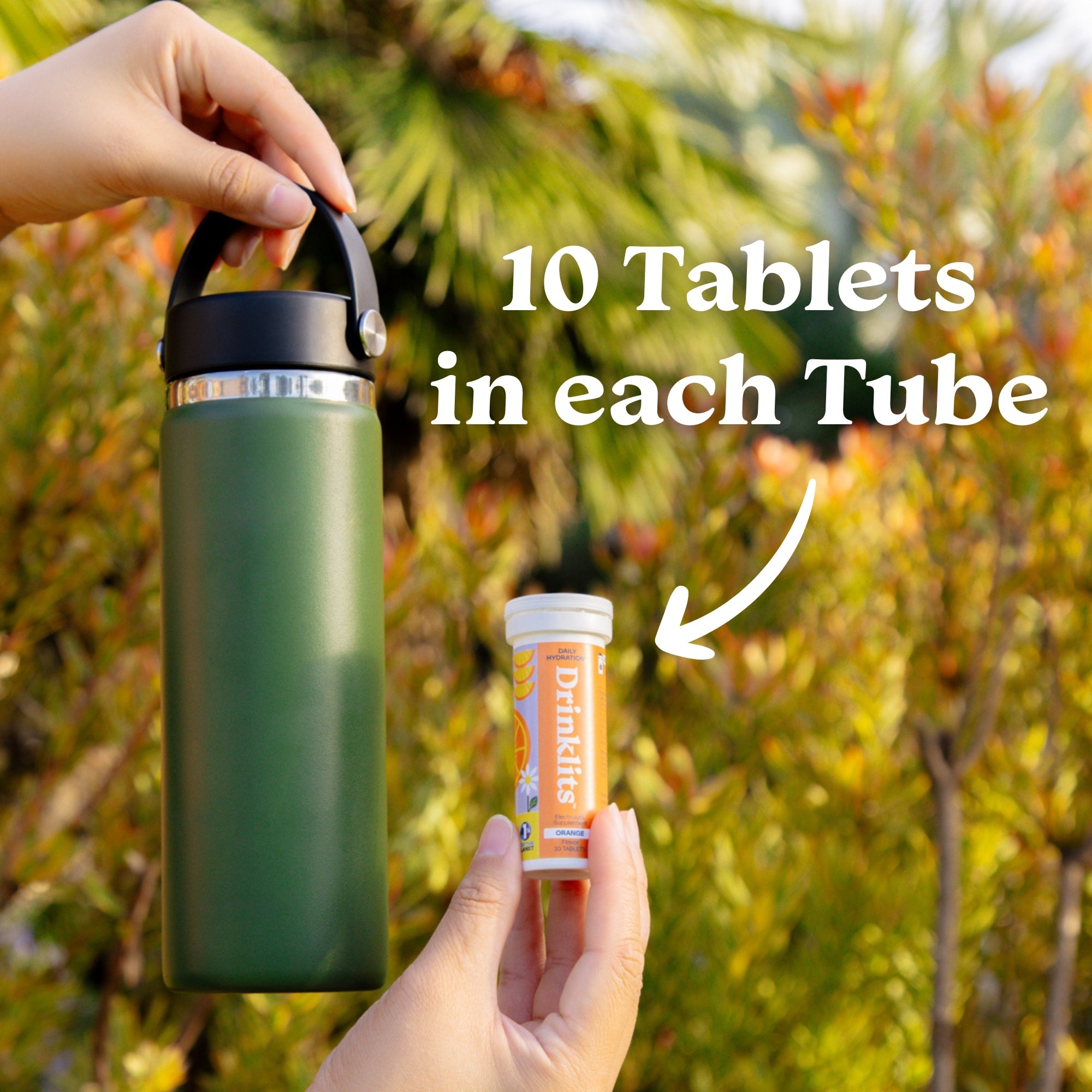 ORANGE Electrolyte Tablets for Daily Hydration (8 Tubes, 80 Servings)