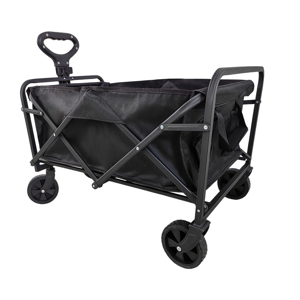 Foldable Utility Wagon with Side Pockets and Brakes-0