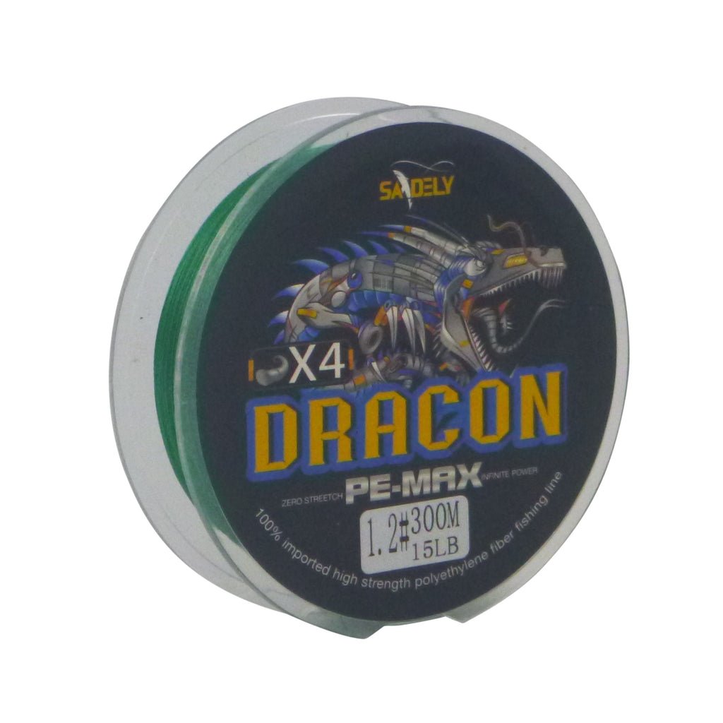 Samdely Dracon X4 Braid, Dark Green, #0.4, 6lb, 300Mtr-0