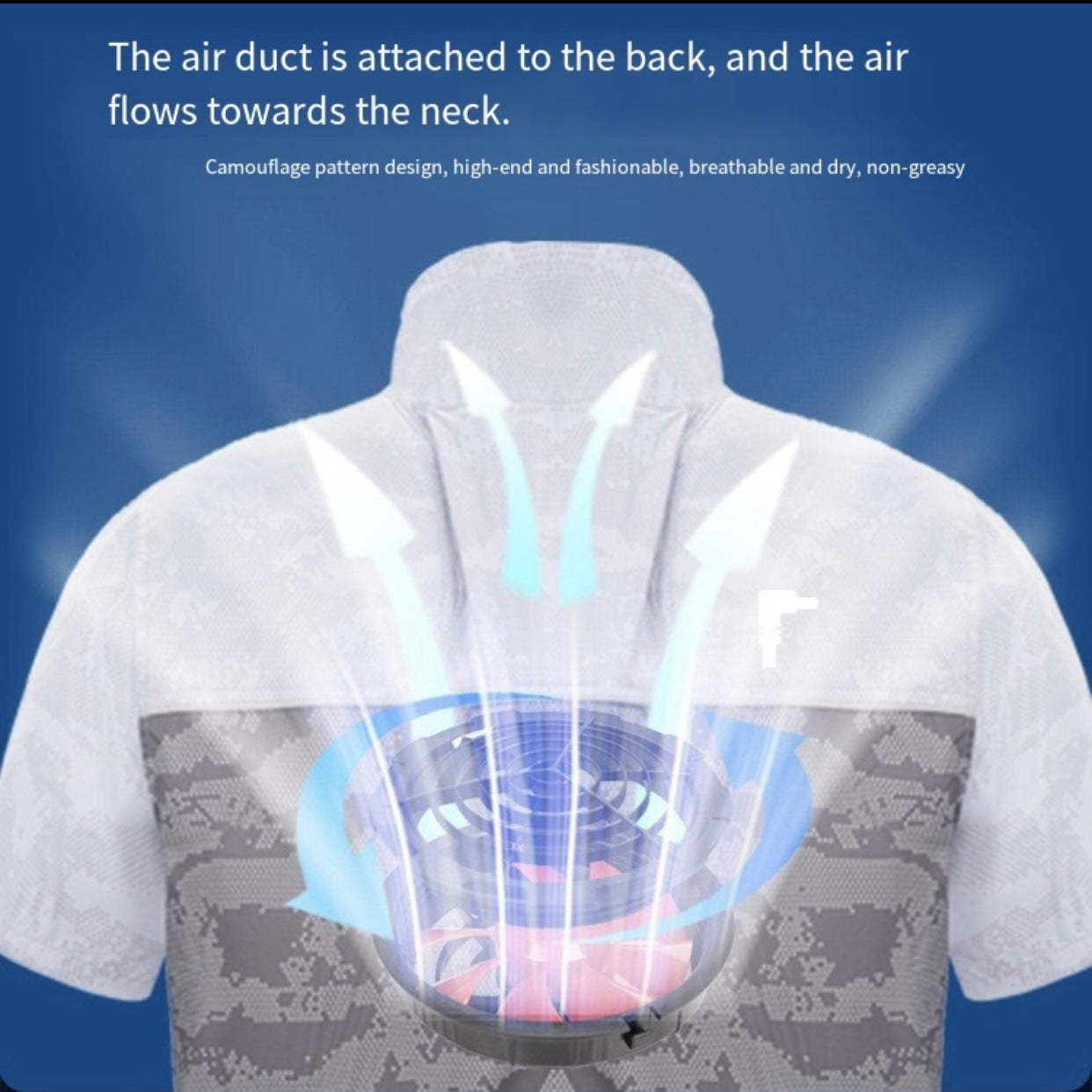 LITEGUEST Cooling Fan Jacket with LED Light Stay Cool for Outdoor