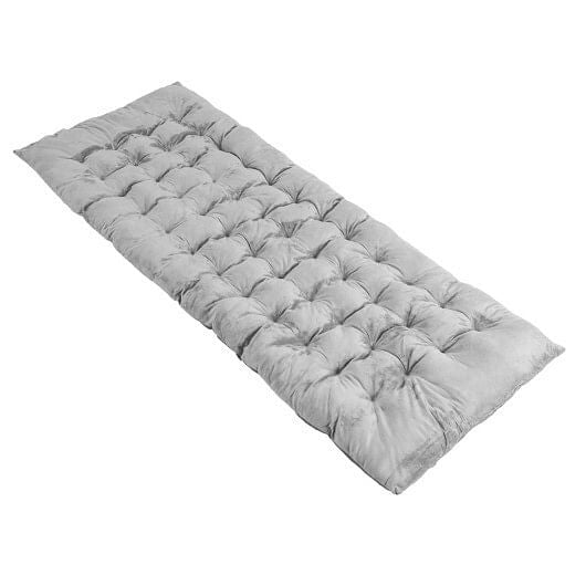 75 x 27.5 Inch Camping Cot Pads with Soft and Breathable Crystal Velvet-Gray-0