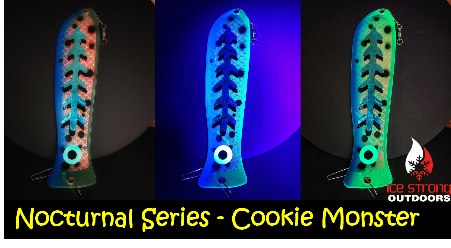 END OF SEASON SALE!    10" Glow Dual Fin Fishblade NOCTURNAL SERIES!