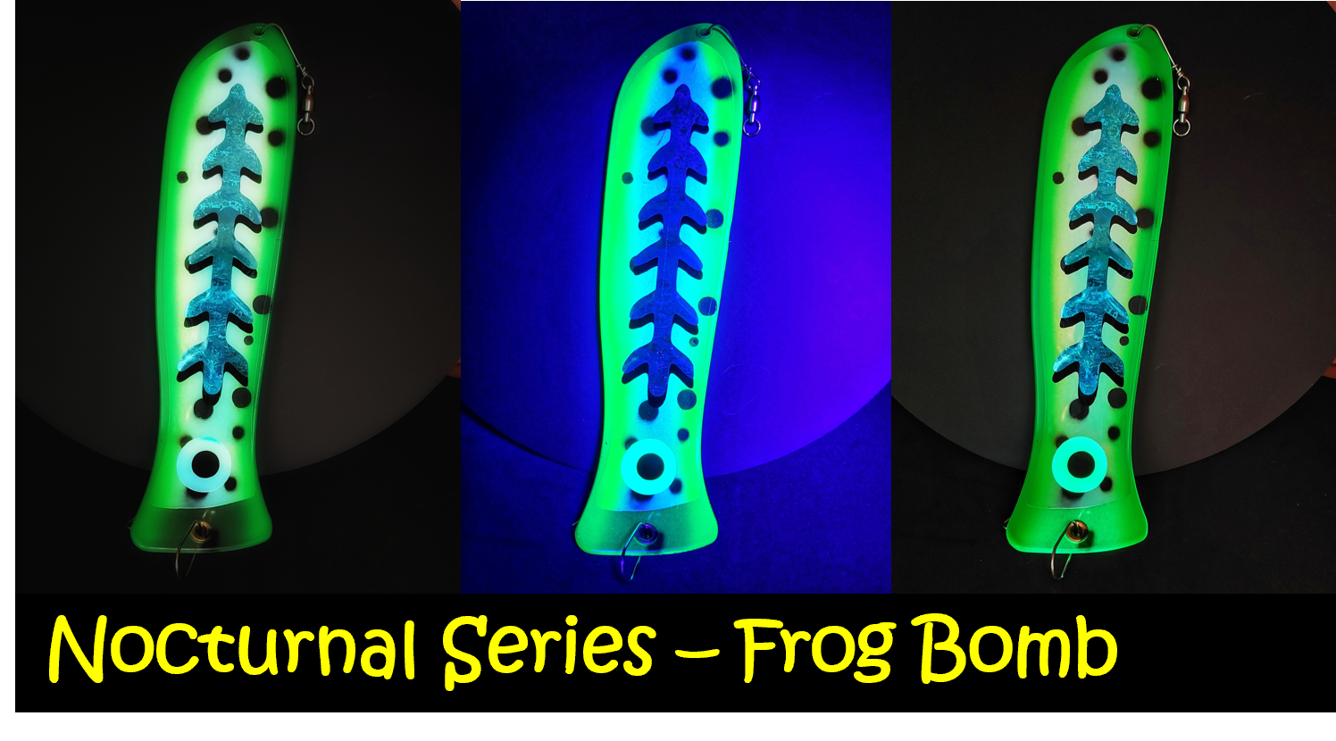 END OF SEASON SALE!    10" Glow Dual Fin Fishblade NOCTURNAL SERIES!