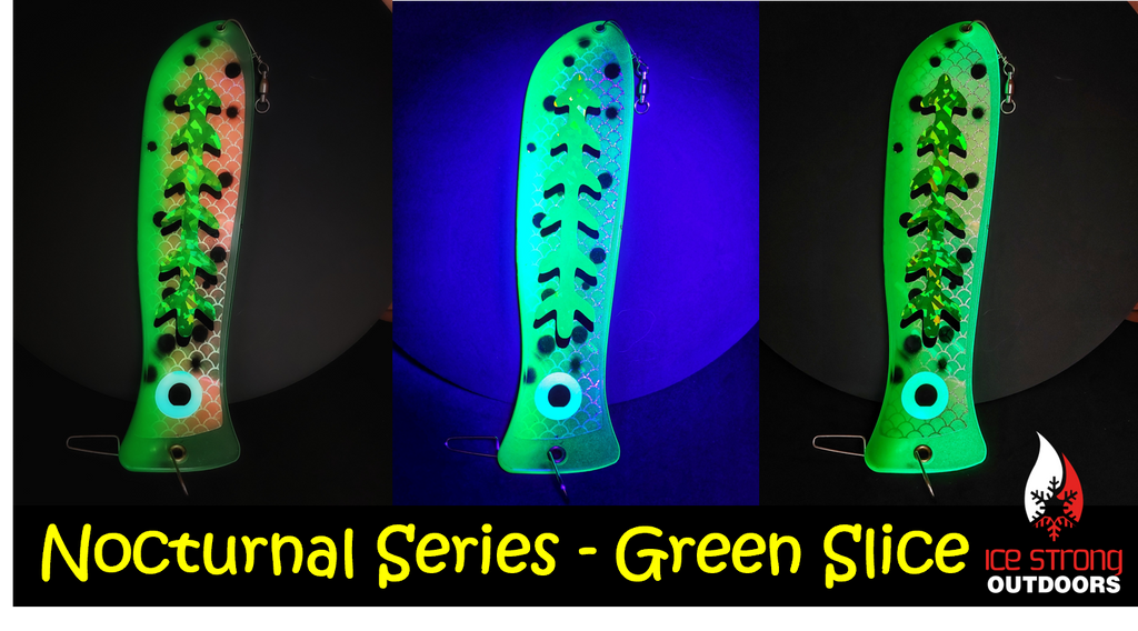 END OF SEASON SALE!    10" Glow Dual Fin Fishblade NOCTURNAL SERIES!