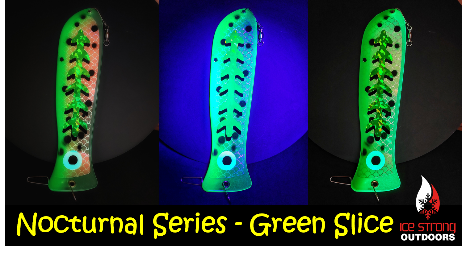END OF SEASON SALE!    10" Glow Dual Fin Fishblade NOCTURNAL SERIES!