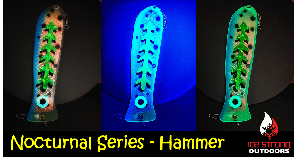 END OF SEASON SALE!    10" Glow Dual Fin Fishblade NOCTURNAL SERIES!