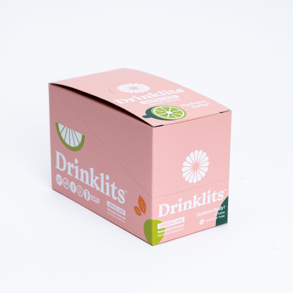 LEMON-LIME Electrolyte Tablets for Daily Hydration (8 Tubes, 80 Servings)