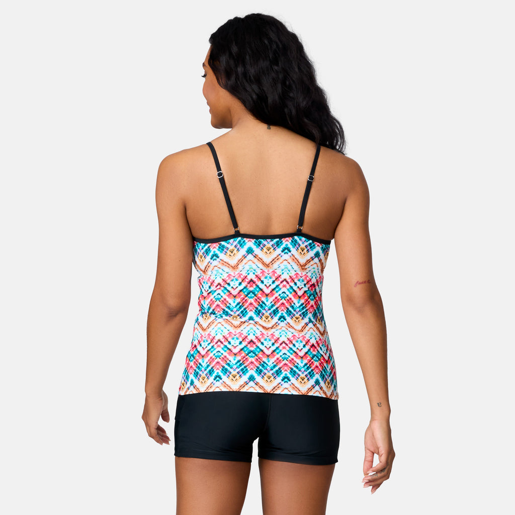 Women's Zigzag Zest 2-in-1 Keyhole Tankini Top
