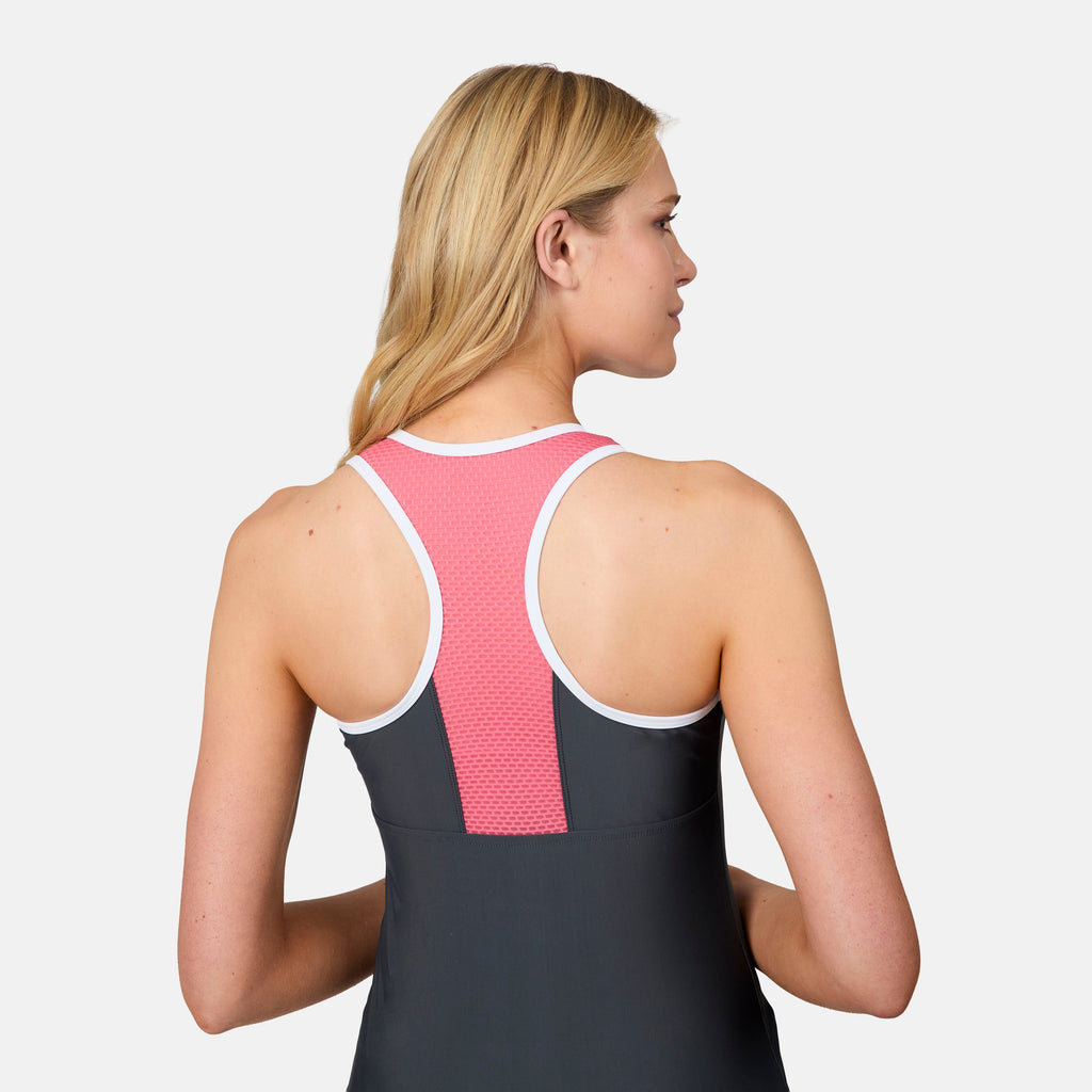 Women's Crochet Wave Mesh Racerback Tankini Top