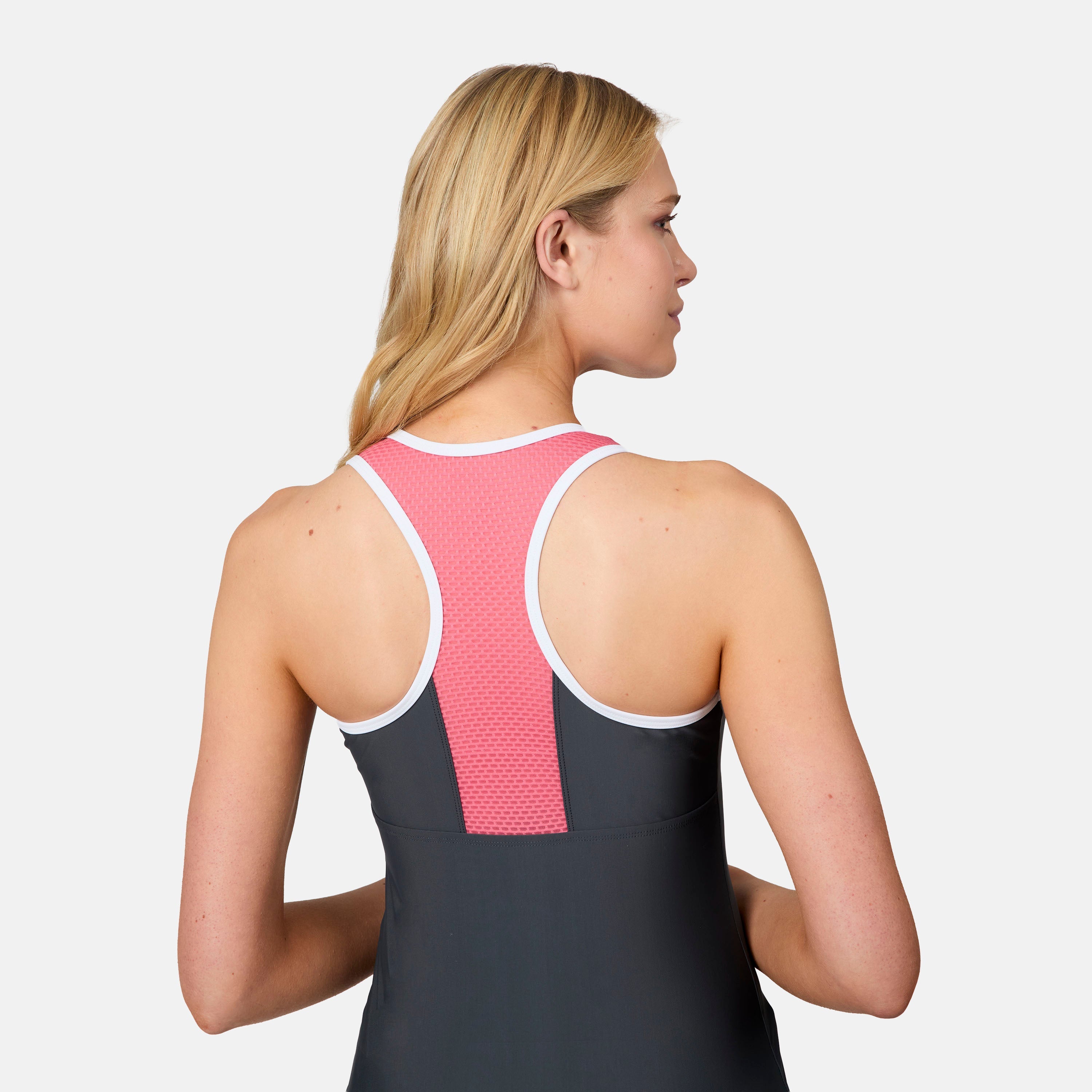 Women's Crochet Wave Mesh Racerback Tankini Top