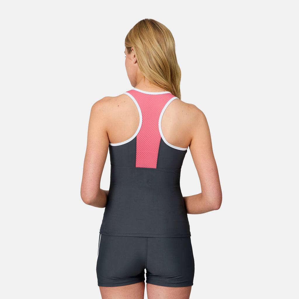 Women's Crochet Wave Mesh Racerback Tankini Top