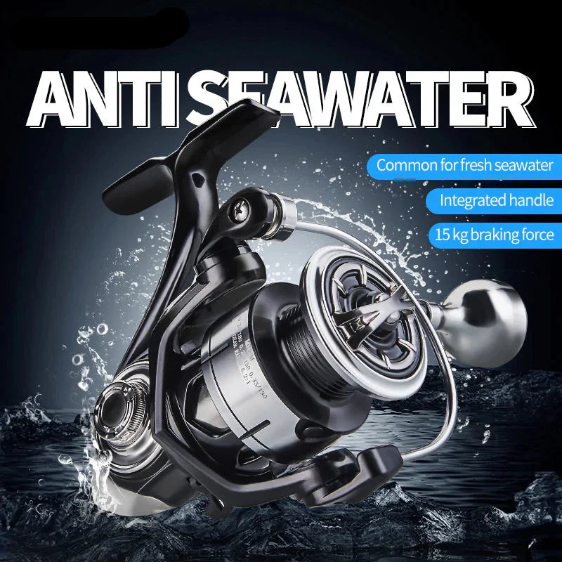 7000 Series Saltwater Spinning Reel 5KG Drag Silver-4