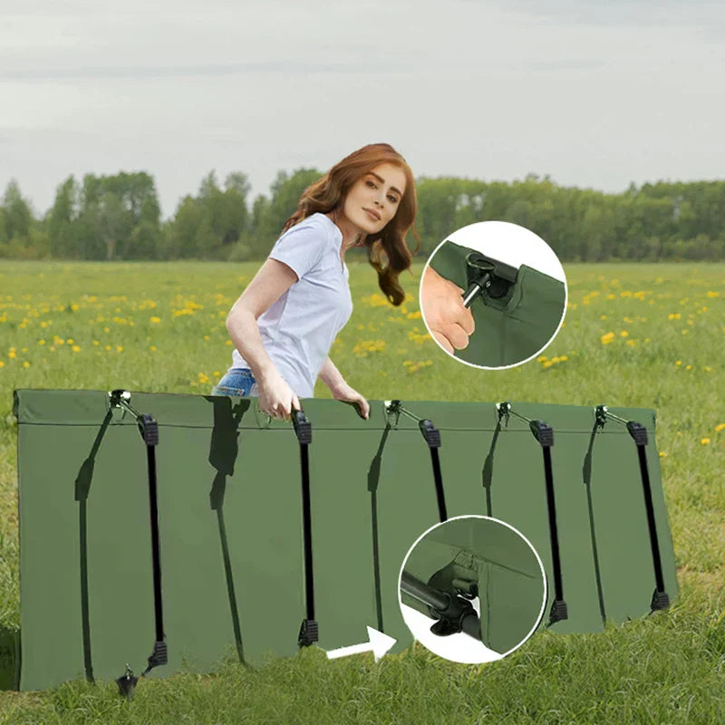 Portable Camping Cot Compact Folding Bed Green-4