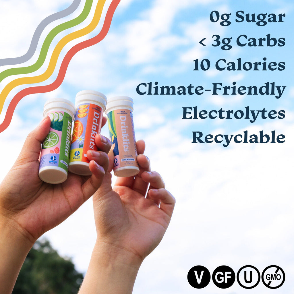 Drinklits Ginger-Lime Daily Hydration Tablets (4) Tube Bundle