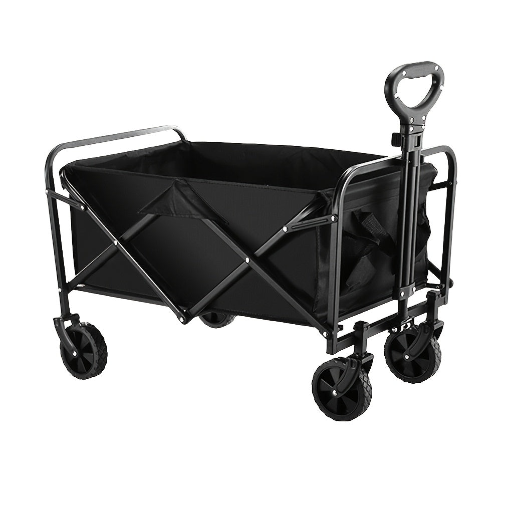 Foldable Utility Wagon with Side Pockets and Brakes-3