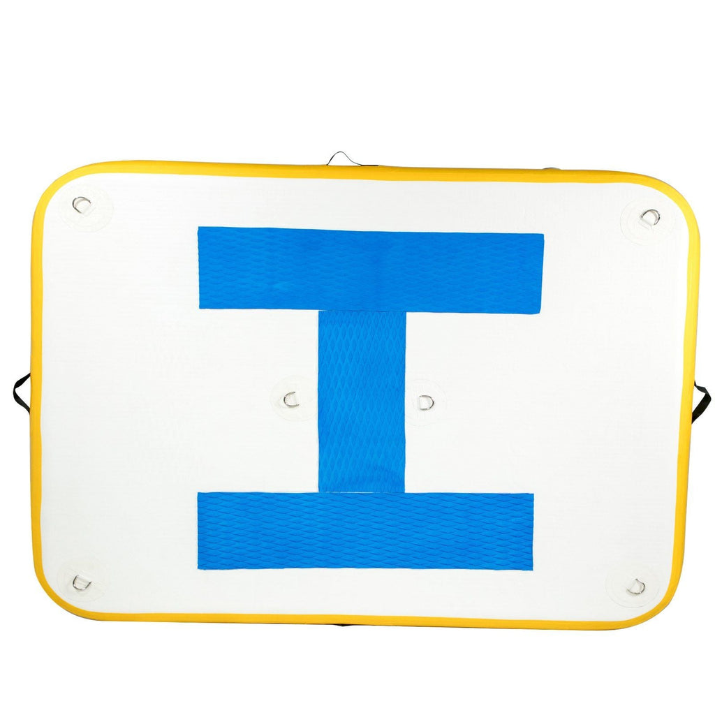 8x5 ft Inflatable Floating Dock Platform with Electric Air Pump