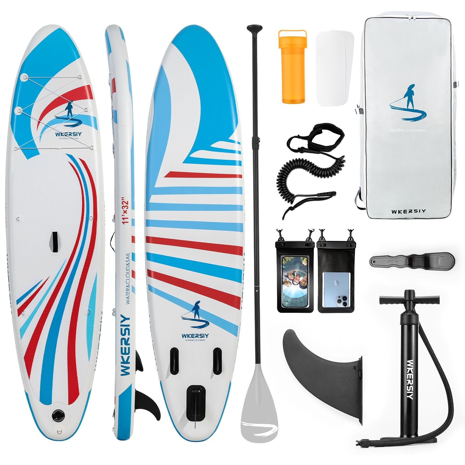 inflatable paddle board 11'  Sup including sup paddle, paddleboard backpack, pump, leash