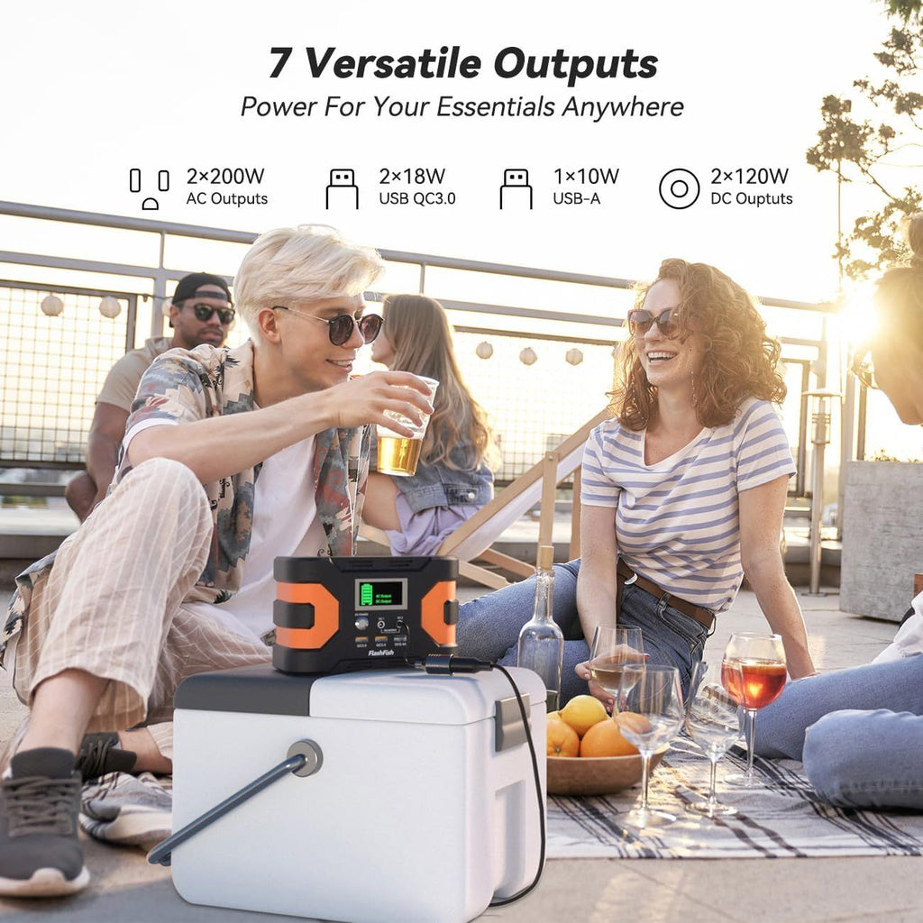 Portable Power Station 200W CPAP Backup Battery for Camping Emergency