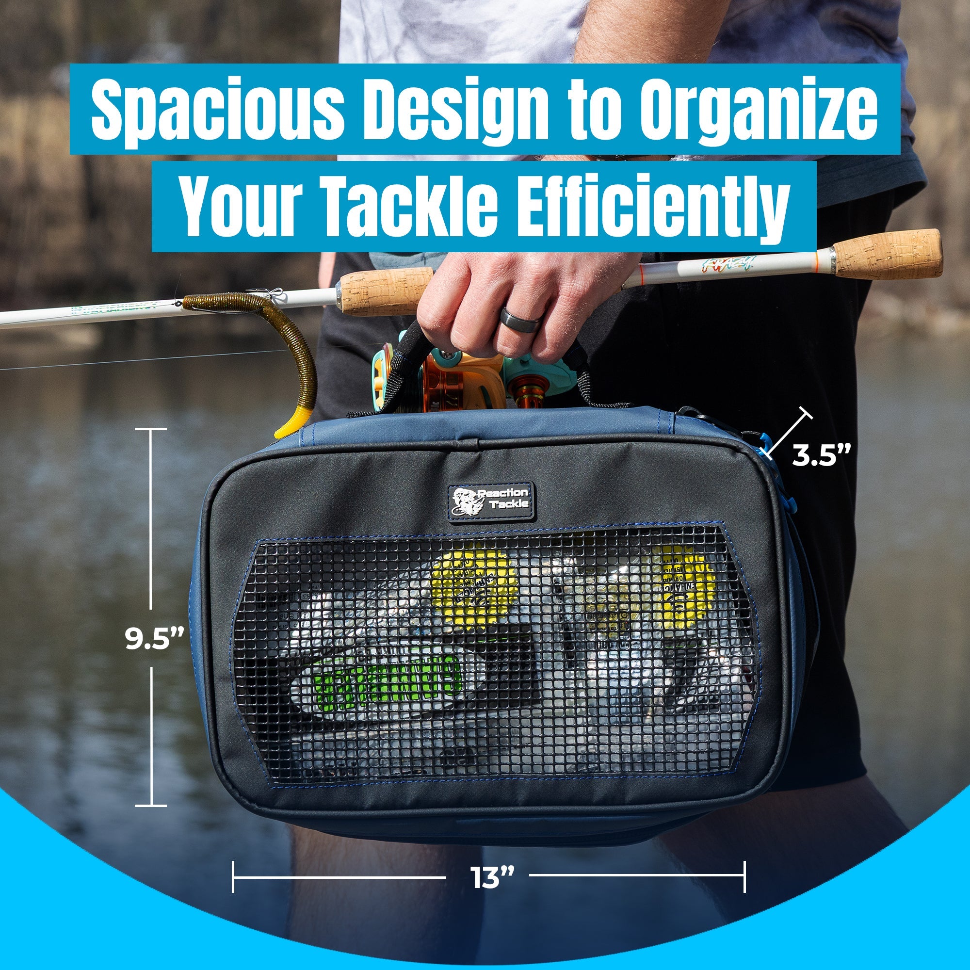Reaction Tackle Breathable Mesh Bait Binder and Tackle Storage - New