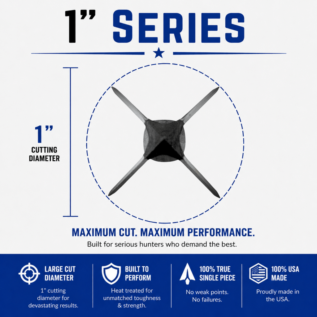 TOTA | 150 grain broadhead | 1-inch solid | fixed blade